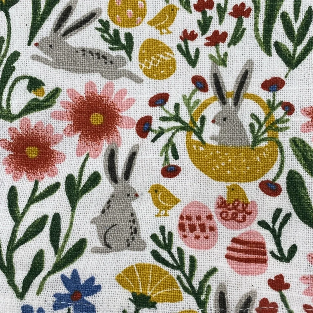 Rachel Ashwell Kitchen Towels (Set of 3) Spring Summer Easter Bunnies Flowers